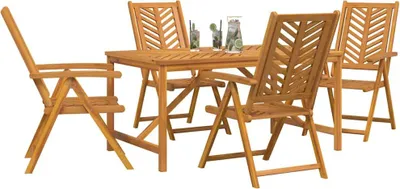 Productafbeelding van vidaXL Tuinset, 5-delig, bruin, massief acaciahout