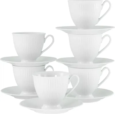 Produktbild von CreaTable, 21882, Valencia Weiss, Kaffeeset 12-tlg, Porzellan