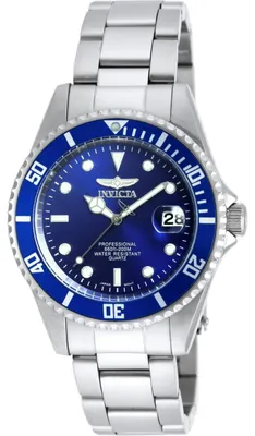 Obrázok produktu pre Invicta Pro Diver 9204OB Pánske Hodinky - Quartz Hnací Mechanizmus - Nerezová Oceľ s Modrým Ciferníkom - 37 mm