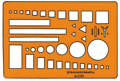 Produktbild von Standardgraph Truppenzeichenschablone 140 x 92 x 1 mm