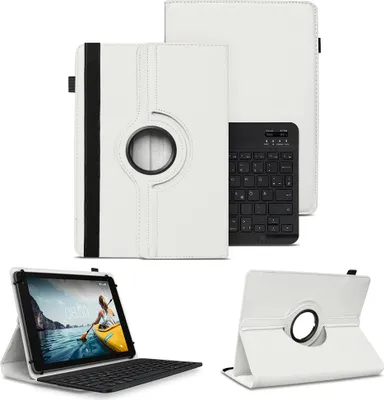 Produktbild von Schutzhülle Tastatur für XGODY T10 Tasche Bluetooth Tablet Hülle QWERTZ CaseFarben:Weiss