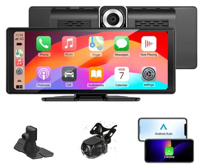 Obrázek produktu pro 10,26palcový displej pro Carplay a Android Auto, bezdrátové autorádio s funkcí Carplay