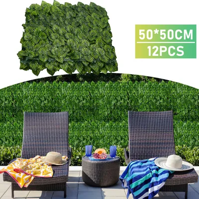 Produktbild von TolleTour Sichtschutzhecke Windschutz 1*3M Efeu Sichtschutz Balkonverkleidung Blätterzaun,Wassermelonenblätter