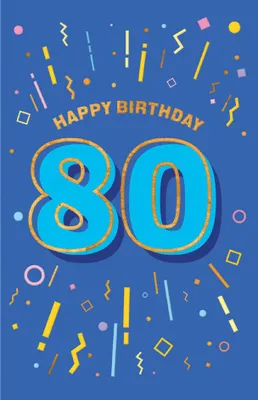 Produktbild von SUSY CARD Geburtstagskarte "Zahlen" - 80. Geburtstag
