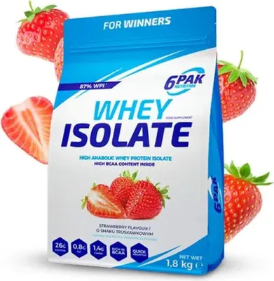 Produktbild von 6PAK Nutrition Whey Isolate – 1,8 kg Strawberry