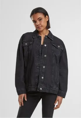 Obrázok produktu pre Dámska džínsová bunda Urban Classics Ladies Oversized 90's Denim Jacket black washed - 5XL