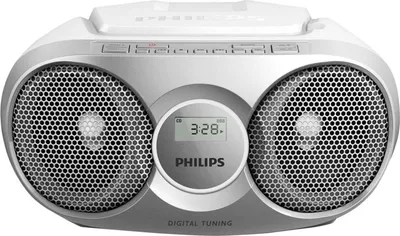 Zdjęcie produktu dla Philips Bumbox CD AZ215S/12, FM, CD-DA, CD-R, CD-RW, 3 W, Srebrny, Obrotowy, AC/Bateria