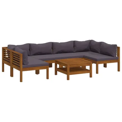 Produktbild von vidaXL 7-tlg. Garten-Lounge-Set mit Auflage Massivholz Akazie