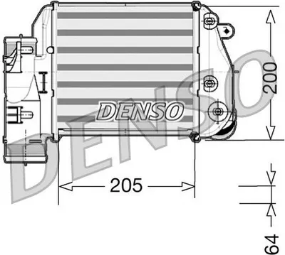 Produktbild von DENSO DIT02025 Ladeluftkühler LLK für AUDI A6 Avant (4F5, C6) Turbo Intercooler