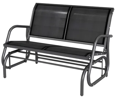 Produktbild von Outsunny Schaukelstuhl Gartenschaukel Gartenbank Sitzbank Parkbank Schwarz