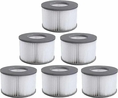 Produktbild von Ersatzfilterkartusche für  Whirlpool-Filter, Whirlpool- und Spa-Ersatzwasserfilter, für aufblasbares Schwimmbecken – Wasserfilter-Modell (6 Stück)