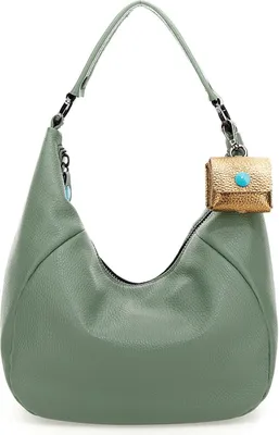Produktbild von Gabs Leder Schultertasche Umhängetasche Penelope Ruga Black Shoulderbag Timo mint