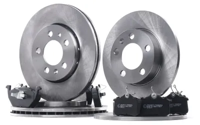 Produktbild von RIDEX Bremsenset Vorne Hinten Bremsscheiben Beläge Satz für VW Golf IV Schrägheck (1J1) 256 230,0mm