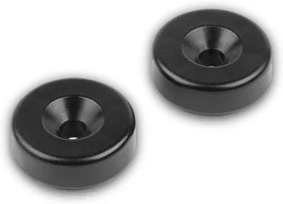 Produktbild von 4 Stück runde Möbelgleiter in Schwarz (Durchmesser 30 mm)