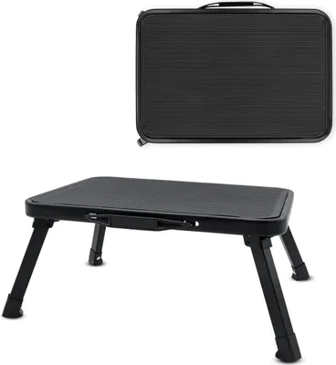 Obrázek produktu pro 2.03 Skládací schůdky s rukojetí - cca 38 x 26,5 x 17,5 cm - Kovové schůdky v černé barvě, nosnost až 150 kg