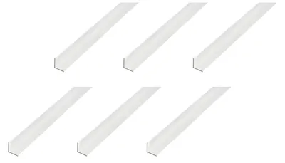 Zdjęcie produktu dla Alberts 6 x profil kątowy, aluminium, anodowane na srebrno, 20 x 20 x 1,5 mm, długość 1 m