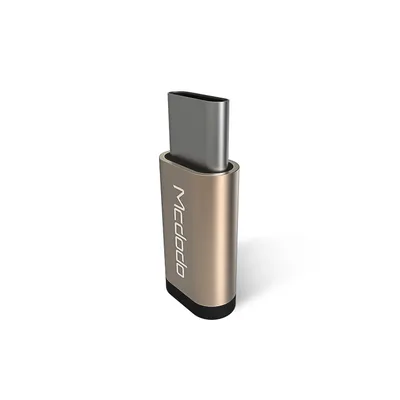 Productafbeelding van Mcdodo Adapter Micro-USB naar Type-C (USB-C), klein en compact. Geschikt voor dataoverdracht en opladen. Oplaadadapter/dataadapter met vergulde aansluitingen