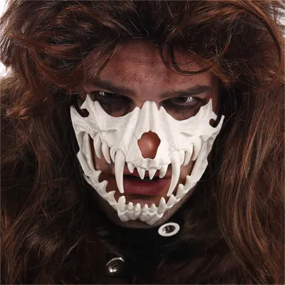 Produktbild von Halloween Maske "Skelett Werwolf Gebiss" | Halbmaske