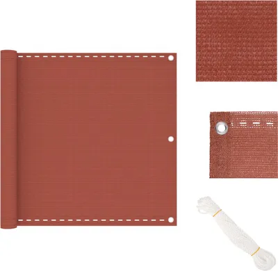Produktbild von vidaXL Balkon-Sichtschutz Terracotta-Rot 90x300 cm HDPE -  Sonnenschirme & Sonnenschutze
