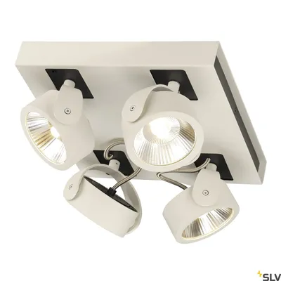 Immagine prodotto di KALU LED 4 lampade da parete e soffitto, quadrate, bianco/nero, 3000K, 60°