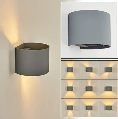 Produktbild von Vaccina »Vaccina« moderne Wandlampe aus Metall in Grau