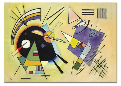 Image de Giallobus - Noir et violet - Vassily Kandinsky - 100L x 70l cm - Tableau - Verre acrylique