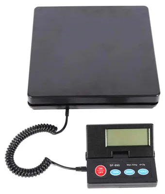 Produktbild von Plattformwaage 2 g–50 kg Digital – LCD, Tara/Hold, kg/lbs/g, Paketwaage Industrie & Zuhause