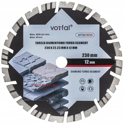 Produktbild von Vorfal Diamanttrennscheibe 230mm für harten Beton Stahlbeton