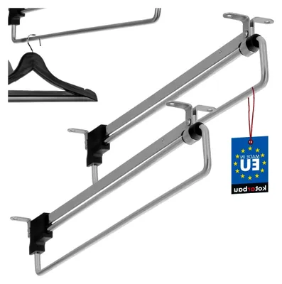 Produktbild von 2er Set Ausziehbare Kleiderstange für Garderobenschrank 350mm