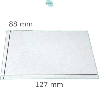 Produktbild von Ersatzglas für Grablaterne | Grablicht - Strukturglas Kathedral - nach Wunschmaß -  127 mm x 88 mm
