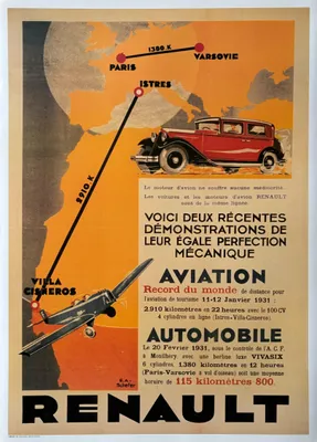 Produktbild von Renault - Automobil- und Luftfahrtwerbung - Poster, 50x70 cm