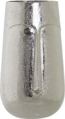 Produktbild von Items Vase - Silber - Aluminium - mit Gesicht - 28 cm