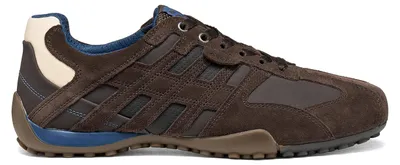 Image de Geox U Snake K, chaussures de sport pour hommes, modèle U4207K 022EK C6222, en daim marron, pointure : 40 EU