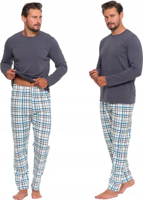 Produktbild von MEN'S Pyjamas Baumwolle Langarm und Hose Klassisch Komfortabel MORAJ XXL