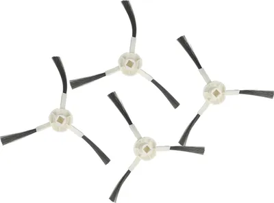 Produktbild von vhbw 4x Seitenbürste kompatibel mit Xiaomi S20+ Saugroboter - Reinigungsbürsten Set, weiß / grau