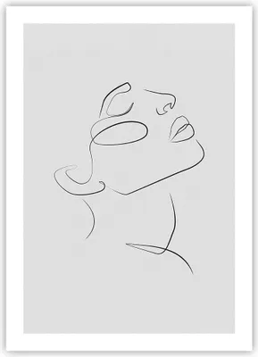 Produktbild von Poster - Poster ohne Rahmen - Stück Linear Gesicht - 50x70 cm - Wand Bild - Wanddeko - Wandbilder - Kunstposter - Wandposter - Bilder - Kunstdruck - Wanddekoration - Wandbild - P2XPA50x70-4823