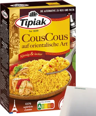 Produktbild von Tipiak CousCous auf orientalische Art (510g Packung) + usy Block