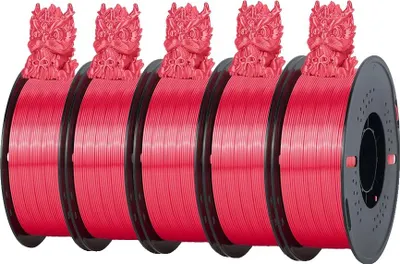 Produktbild von 3D-Drucker-Filament, Seiden-PLA, Mehrfarbenfähigkeit, Seide Einzelrot