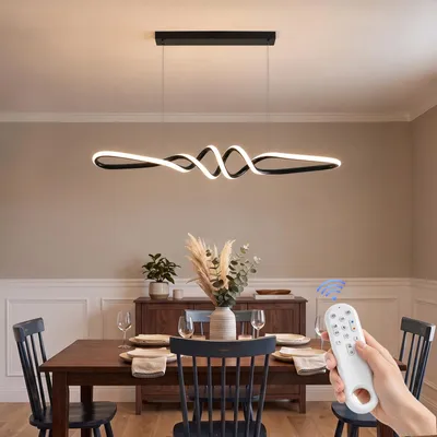 LED-Kronleuchter 90 cm, 40 W, dimmbar, höhenverstellbar, Fernbedienung