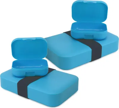 Produktbild von com-four® 4x Lunch-Box für unterwegs - Brotdose in verschiedenen Größen - Vorratsdosen für Essen, Snacks, Obst, Gemüse