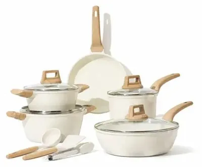 Image de Ensemble de casseroles 14 pièces en aluminium forgé antiadhésif sans PFAS pour induction