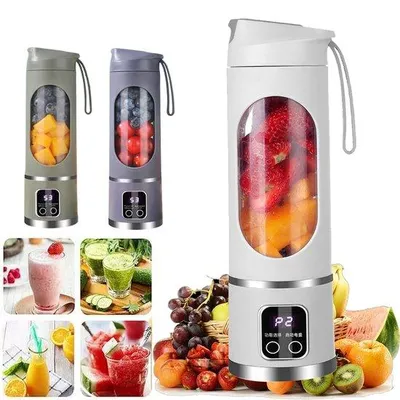 Obrázok produktu pre Elektrické ručné mixéry – prenosné – 450 ml – dobíjateľné – na ovocie a zeleninu
