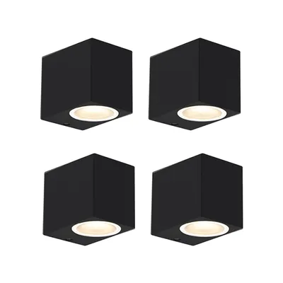 Produktbild von 4er Set Moderne Wandleuchten Schwarz IP44 Baleno I