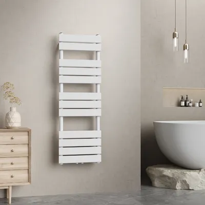 Image de Radiateur sèche-serviettes 'Voss' blanc 120x40cm lamelles
