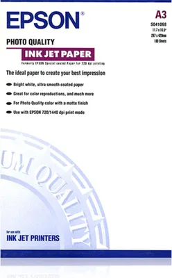 Image de Epson Photo Quality Ink Jet Paper - Matt - beschichtet - A3 (297 x 420 mm)