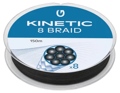 Produktbild von Kinetic 8-Braid 150m Black - Geflochtene Schnur, Durchmesser:0.30mm, Tragkraft:23.8kg