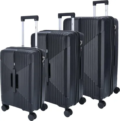 Produktbild von DYX 4 Rollen Trolley 3er Set S/M/L New York schwarz : schwarz Farbe vom Hersteller: schwarz