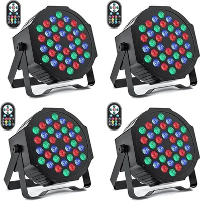 Obrázek produktu pro Sada LED reflektorů – osvětlení pro pódium – světla pro DJ – diskotéková lampa – světla pro party – 36 RGB LED diod