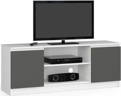 Produktbild von AKORD Furniture Factory OP0LRTV140-BIASZA, Weiß, 2 Regale, Matt, 2 Tür(en), 400 mm, 1400 mm