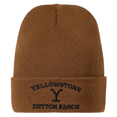 Produktbild von Stars & Stripes Beanie Style Strickmütze für Damen & Herren YELLOWSTONE-03 Braun